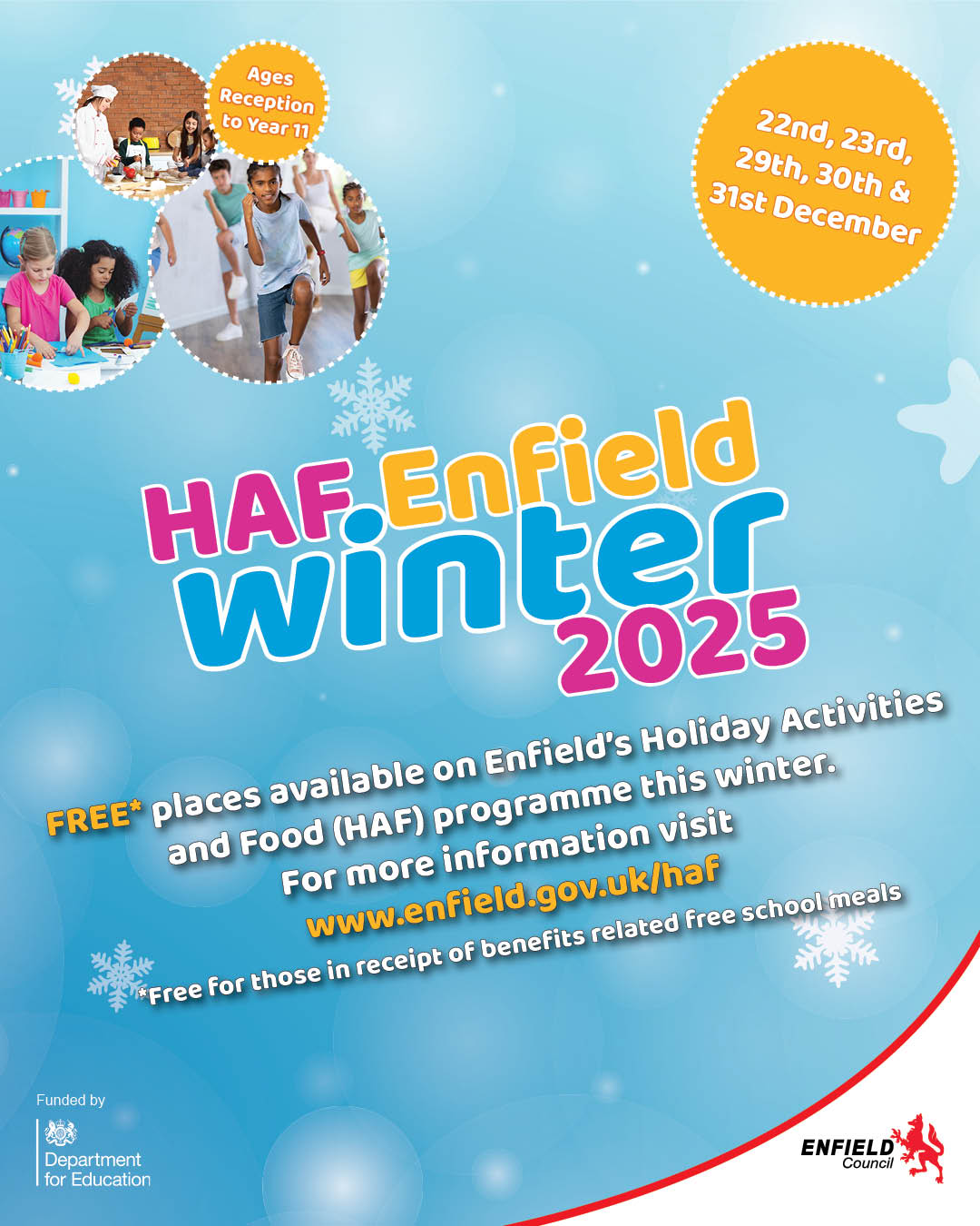 FREE Winter activities for families in Enfield