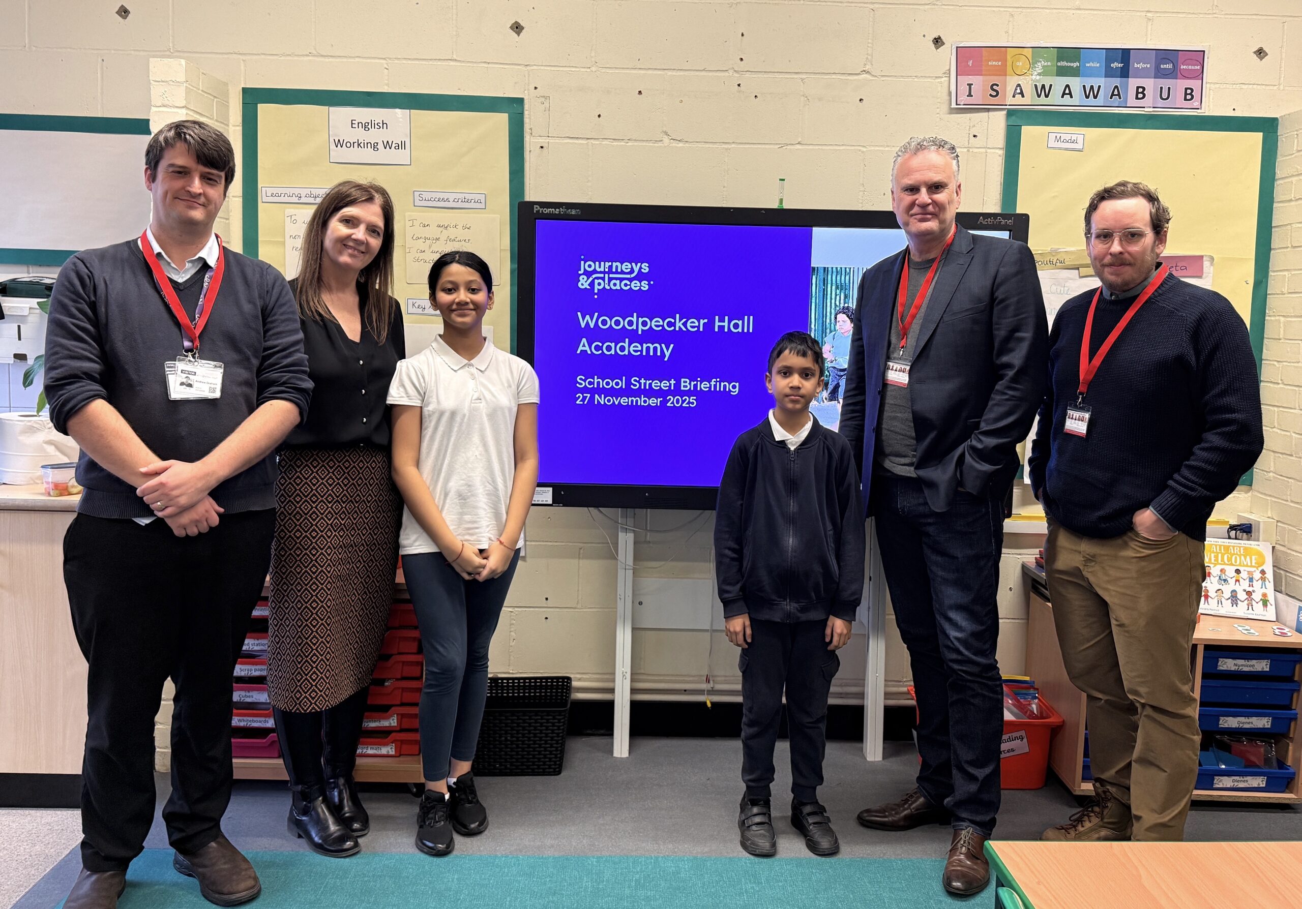 Our headteacher and pupils discuss road safety with the local authority